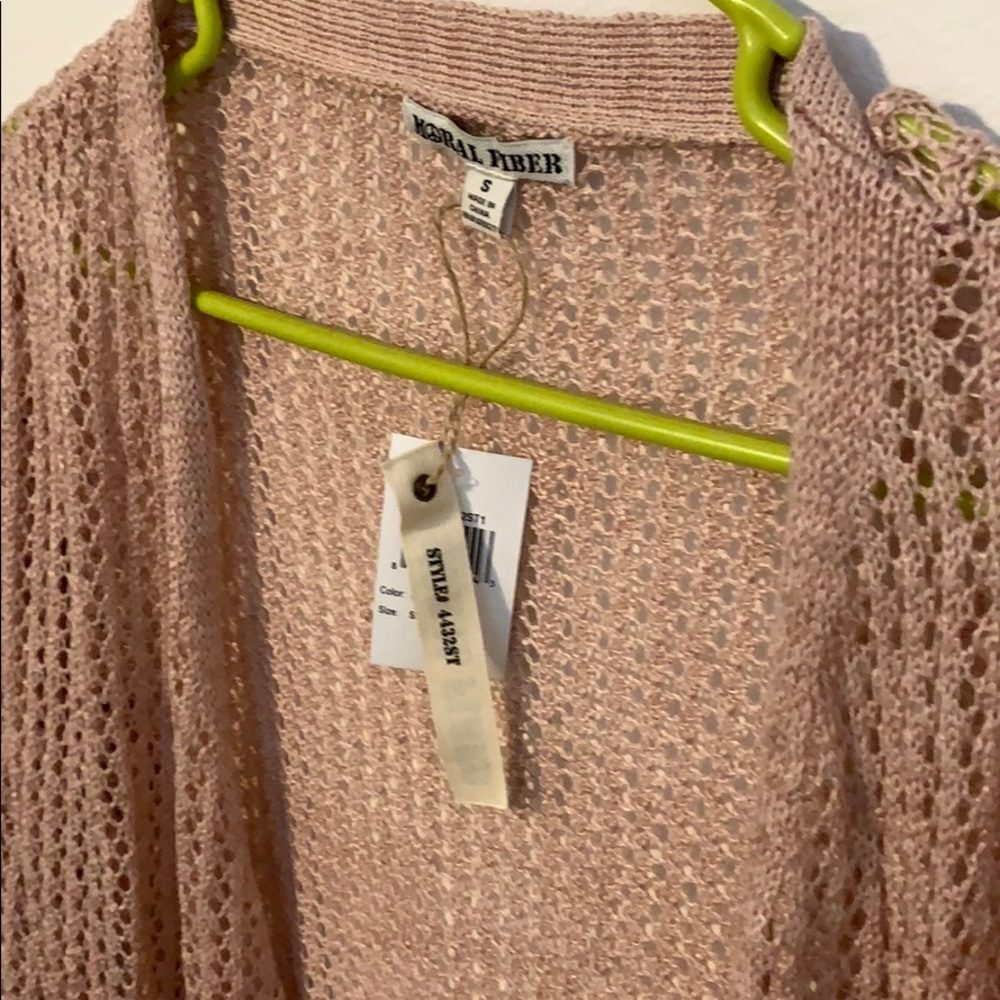 Pink duster cardigan